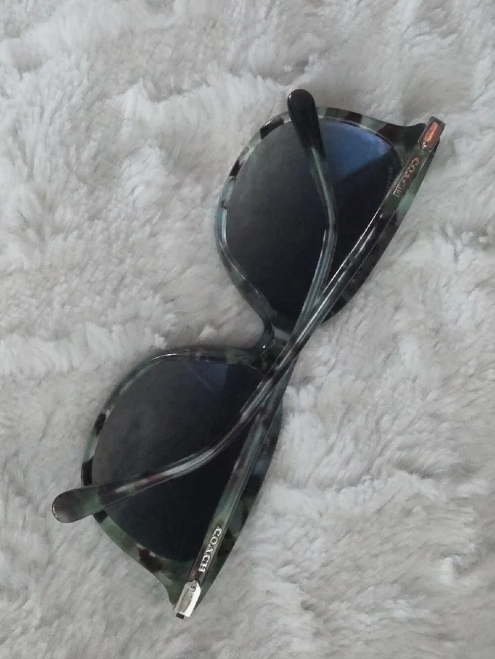 Coach Women's Green Tortoiseshell Sunglasses